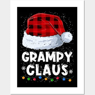 Grampy Claus Red Plaid Christmas Santa Family Matching Pajama Posters and Art